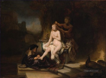 El baño de Betsabé Rembrandt Pinturas al óleo